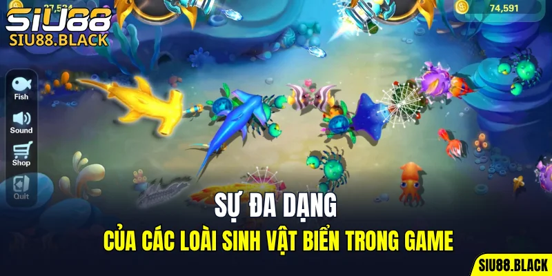 Đá Gà Thomo - Mỗi Trận Là Một Màn So Tài Nghẹt Thở 6 Sự đa dạng của các loài sinh vật biển trong game